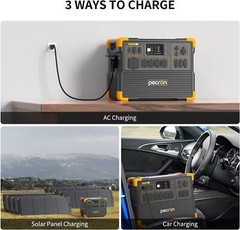 E3600LFP 3072Wh Pecron Portable Power Station Solar & 200W/36V Solar Panels Kit