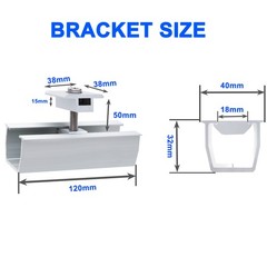 Solar Panel Mounting Rail Brackets Connector Kit for Metal/Tin/Flat/Sheet Roof
