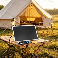 20W Flexible Mono Solar Panel USB Charger Phone Camping 3-in-1 Cable Included
