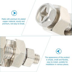 2Pcs Durable Copper Earthing Lug Cable Clamps for Solar Panel Wiring