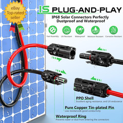 10AWG XT60 Solar Cable- Solar to XT60 Cable 3FT XT60 Charging Adapter for RV Pow