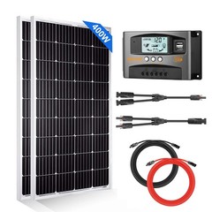 400W 12V Solar Panel Kit Monocrystalline PV Panel for RV House Off-Grid System