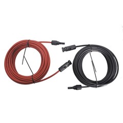 High Quality 12 AWG 20 FT Black + Red Solar Panel Extension Cable Wire Connector