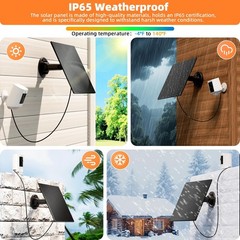 2 Pack 5W Solar Panels for Ring Cameras – Compatible with Spotlight & Stick Up C