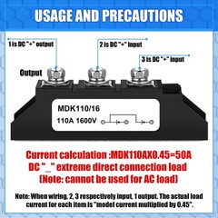 2 Pcs Solar Diode 1600V DC Blocking Unidirectional Anti-Reverse for 12V 24V Syst