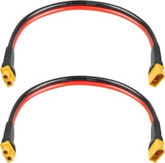 MOOKEERF 2PCS XT60 Extension Cable 10AWG 1FT XT60 to XT60 Cable with Male to Fem