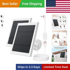 Solar Panel for Ring Camera, 2 Pack 4W Solar Charger Compatible with Rings Sp…