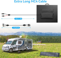 400W Portable Solar Panels CPC Material 3M 40V MC4 Cable & XT60 Anderson DC | Li