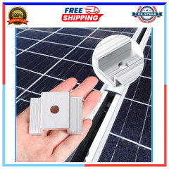 100x Solar Panel Mid Clamps 27mm Aluminum Brackets for Solar Mounting System