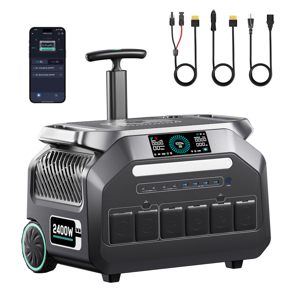 Peak 5000W Solar Generator 2048Wh LiFePO4 IEE P2400 Portable Power Station 2400W