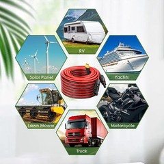 25FT Solar to XT60 Cable Heavy Duty 10AWG Male to Female Waterproof Connection
