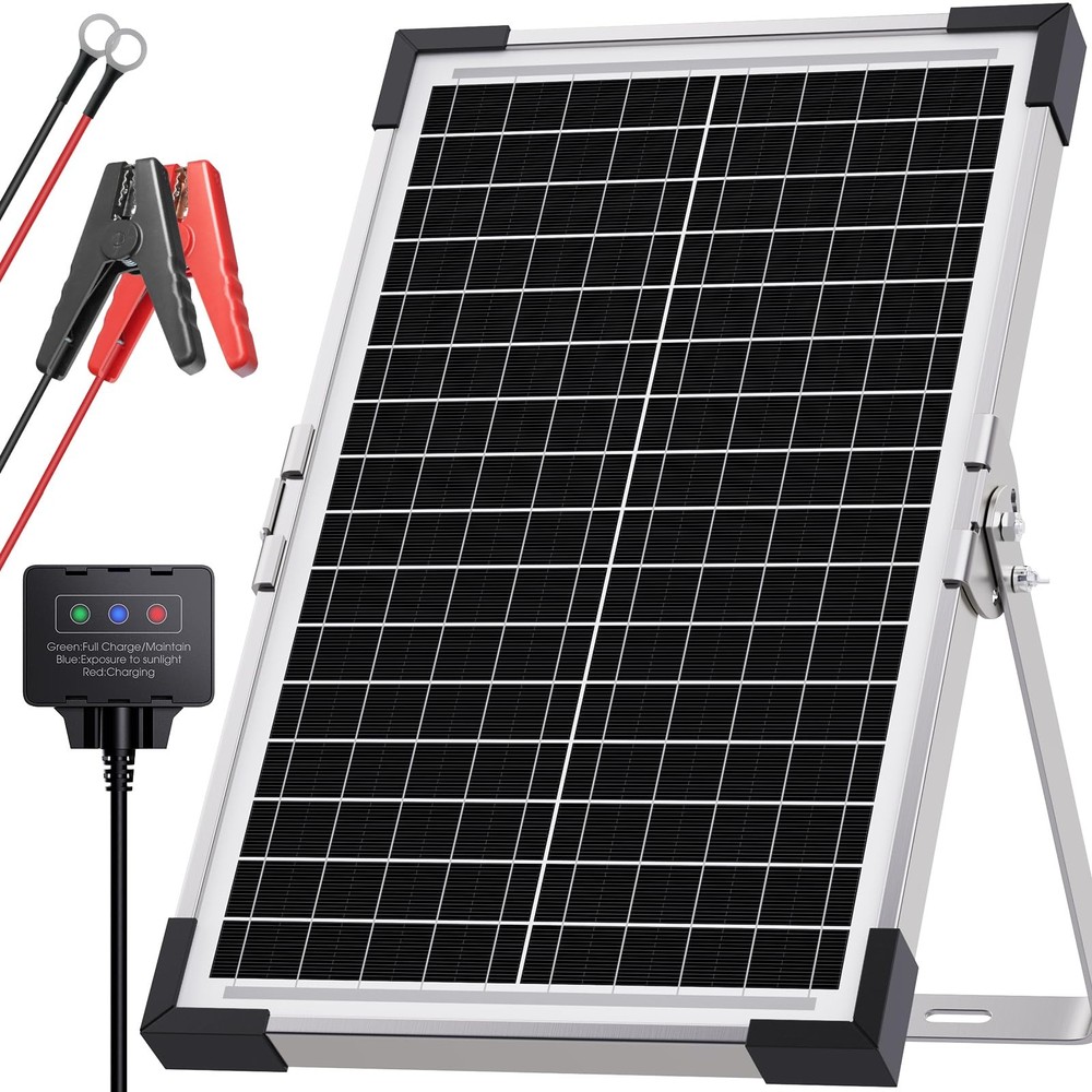 Callsun 7.5W Solar Battery Maintainer & Trickle Charger 12V Waterproof Panel