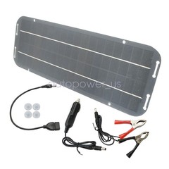 30W Solar Panel 12V Trickle Charger Battery Charger Kit Maintainer Boat Car 5x