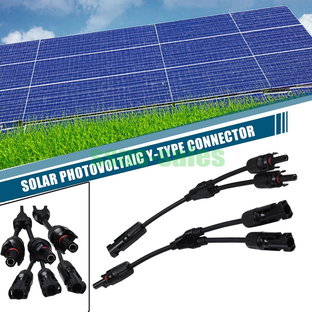 Solar MC-4 Photovoltaic Connector Y-Type Splitter Adapter with Waterproof NEW