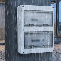 Waterproof Distribution Box 12 to 24 Circuits Flame Retardant PC Panel ABS