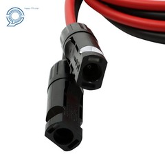 1 Pair 5 Feet 10 AWG Solar Panel Extension Cable Wire Connector Black + Red