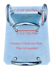 Solar Panel Array Pole or Pipe Mount Mounting Bracket for 4″ Pipe Universal Bolt