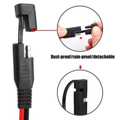 12V-24V 10A SAE to Crocodiles Clip Power Cord for Automotive Charging Cord