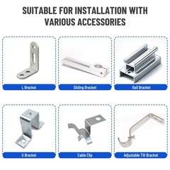 6PCS Standing Seam Roof Clamps, Metal Roof Fixing Clamps, Racking Bracket for…