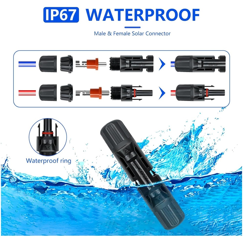 High Carbon Steel Solar Crimper Tool Kit, 60 Pcs Connectors