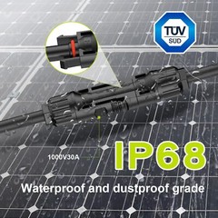 Solar Connectors for 2-3-4-6-8 Solar Panels,Tool-Free Solar Panels Connectors