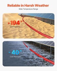 100FT Solar Panel Wire 10AWG Tinned Copper PV Cable, Waterproof XLPE Outdoor Ext