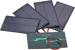 Micro Solar Panels W/ Wire 5PCS 5V 200mA Photovoltaic Solar Cells Kit 110mmx60mm