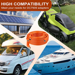 75FT 14AWG DC Solar Panel Extension Cable with Adapters for Power Stations