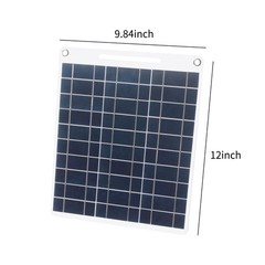 13W 5V Solar Panel With Dual USB Port 2PCS Carabiner Polycrystalline OTYT