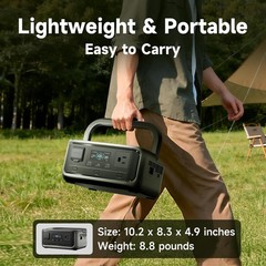 P300 Portable Power Station 300W 600W Peak 256Wh LiFePO4 Battery