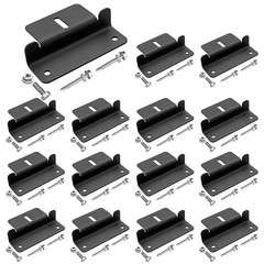 16PCS Solar Panel Mounting Z Bracket for RV Roof, Black