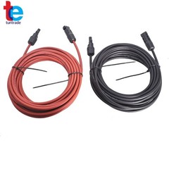 1Pair Black + Red 30ft 12AWG Solar Panel Extension Cable Wire Connector