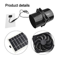 For Pipe Ventilation Pet House Solar Power Fan 10W 12V Solar Power Exhaust Fan