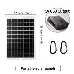 Efficient Solar Charging Panel Lightweight and Waterproof 5V USB Output