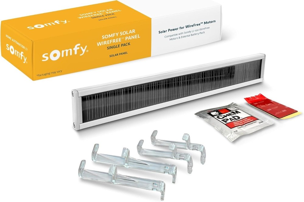 Wirefree Li-Ion Solar Panel Kit – Solar Power for RTS Shades & Blinds – Long-Las