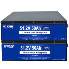 48V 50Ah 100Ah Metal Case LiFePO4 Lithium Battery Deep Cycle BMS Golf Cart Solar