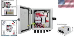 Durable Solar Combiner Box – 4 String with Surge Protection & Pre-Wired Cables