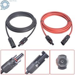 1 Pair 15 FT Black+Red 12AWG Labwork Solar Panel Extension Cable Wire Connector