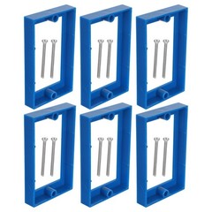 6Pcs Single Gang Receptacle Extender for Electric Box Plastic Sky Blue