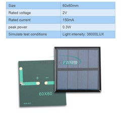 2V 150MA 3V 400MA Monocrystalline Solar Panel For DIY Toy Solar light Lawn Lamp
