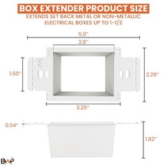 BWP 2 Pack Electrical Outlet Box Extender 1 Gang – Electrical Box Extender wi…