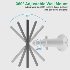 High-Efficiency Solar Panel for SimpliSafe Outdoor Camera – 360° Mount Included