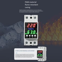 Dual LCD Display Voltage Protector with Automatic Over Under Current Control