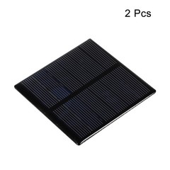 2 Pack Mini Solar Panel Cell 3V 210mA 0.63W 70mm x 70mm for DIY Project