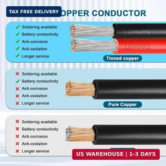 10 AWG Solar Extension Cable 30FT, Flexible Solar Panel Wire with Male to Female
