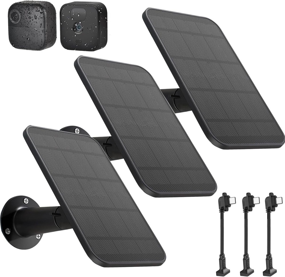 3 Pack Solar Panel Charger Compatible with All-New Blink Outdoor 4 (4th Gen)
