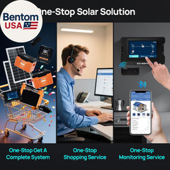 ECO WORTHY 12V 200W Solar Panel Kit with Battery and Inverter for RV off Grid:2P