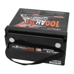 100Ah 12V Lithium Iron Phosphate Battery for Boat Backup Power, 23lbs