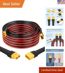 XT60 Extension Cable 10AWG 30FT XT60 to XT60 Cable with Male to Female Connec…