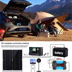 6000W Solar Power System 100A MPPT Controller 300W Panel 12V to 110V/220VcAiyaQ